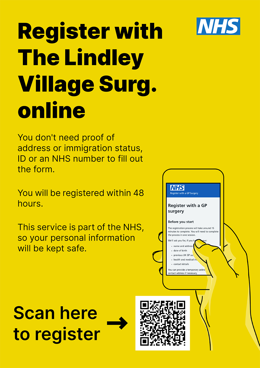 Thelindleyvillagesurg.qrposter(2)